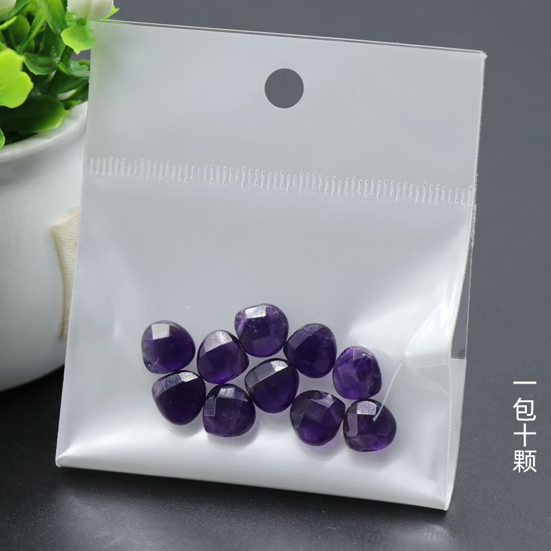 537 Amethyst gota de água cortada rosto contas soltas 8mm 10 DIY pulseira de jóias artesanais brincos de material de grampo de cabelo acessórios