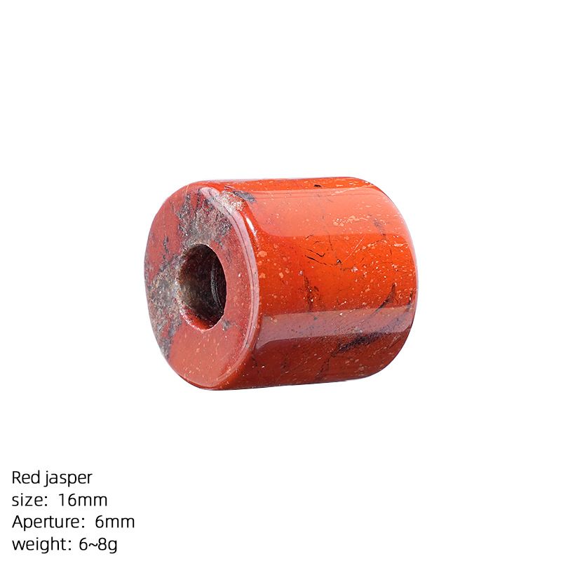 16Mm buraco 6mm cristal natural cilíndrico DIY pulseira colar roupas ágata grande buraco solto talão balde contas acessórios de jóias