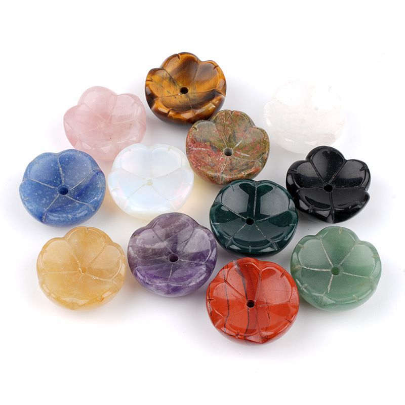 Cristal natural ágata pedra escultura flor incenso plug incenso base cristal aromaterapia pedra incenso bandeja desktop ornamento doméstico