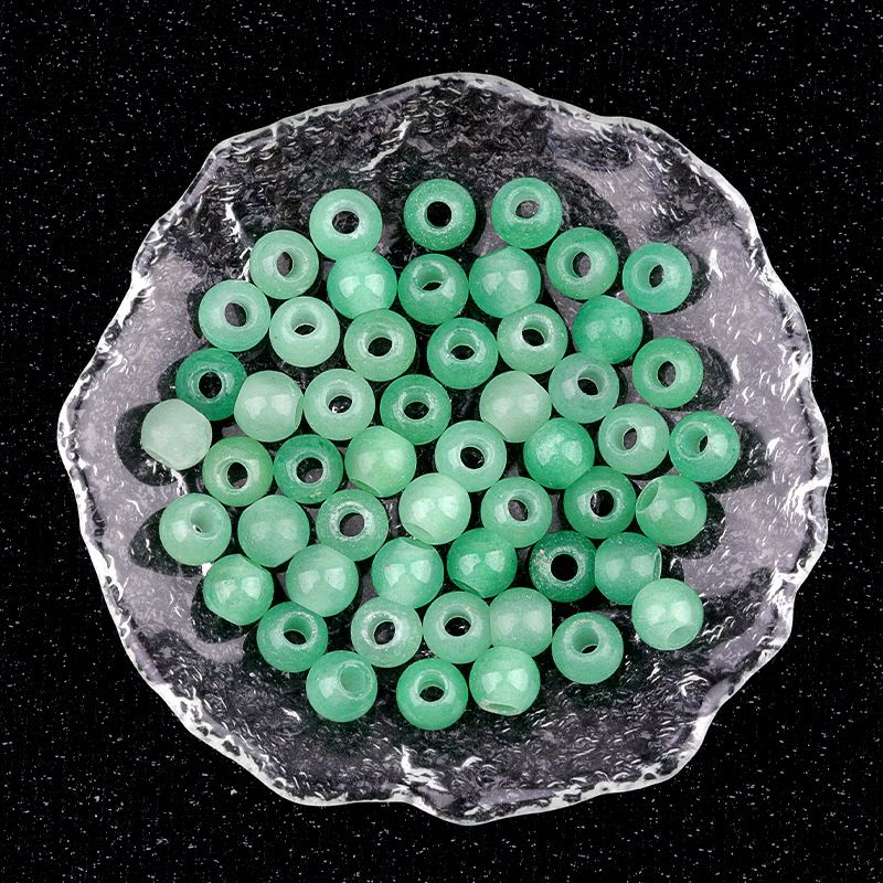 309-Grânulos Macroporosos Cristal Natural Ágata Jade Pedra Macroporosa Grânulos Soltos 8mm Buraco 3mmdiy Tecelagem Acessórios
