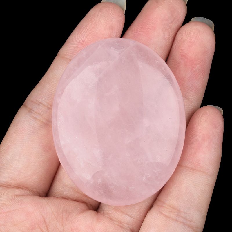 2310-Pedra de sabão de pedra de cristal natural para brincar com 38x48mm pedra de compressão quente oval SPA óleo essencial de massagem pedra