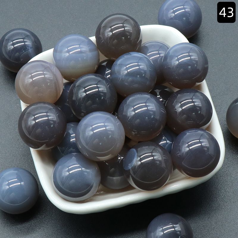 1097Bola não porosa não porosa Bola redonda de 20mm ágata de ametista natural DIY pedra não porosa contas redondas