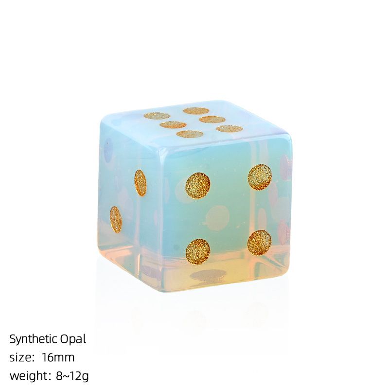 Dados de pedra natural de 16Mm entretenimento de lazer família jogos de tabuleiro adereços esculpindo pontos ângulo reto dados de cristal natural