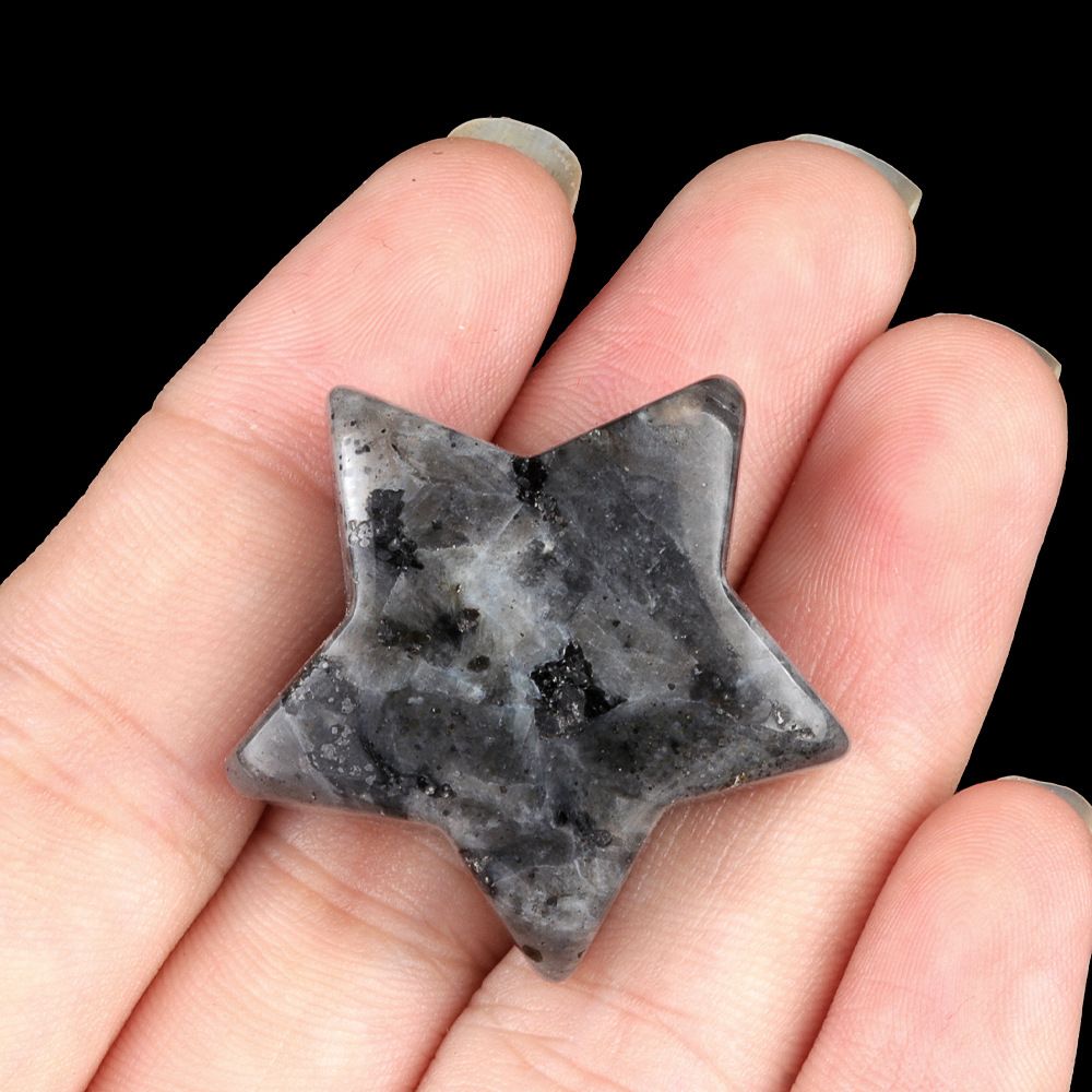 1433-30Mm pentagrama de cristal natural ágata estrela de pedra lua DIY estrela não porosa acessórios material