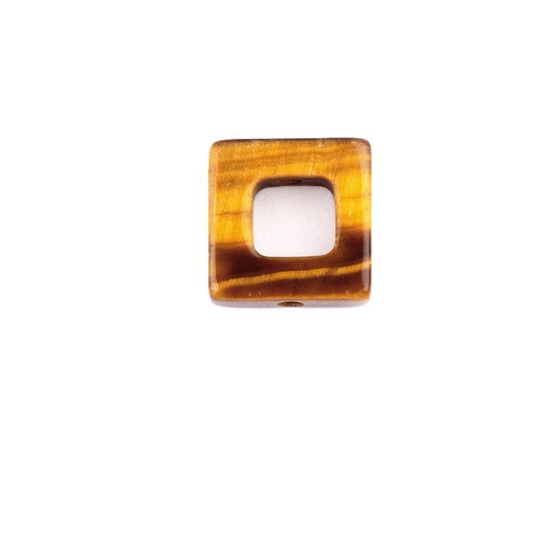 2056-Pedra de cristal natural ágata oco quadrado solto contas DIY colar colar pulseira acessórios contas