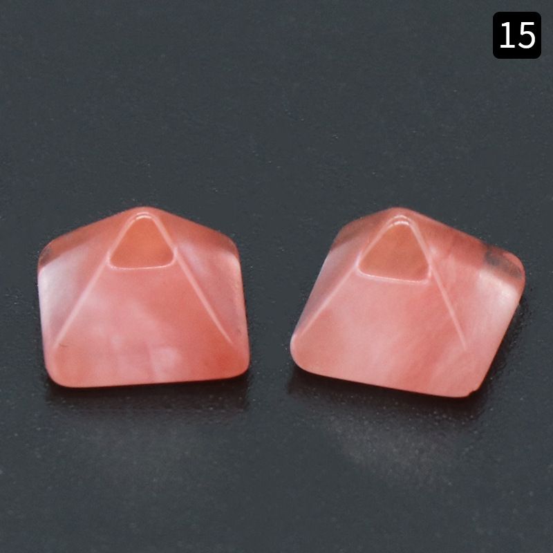 1106-8Mm pirâmide anel de cristal ágata pedra semi-preciosa mini pirâmide contas soltas DIY material de fixação de diamante