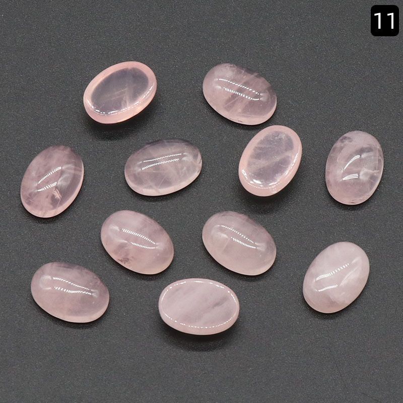 1239-10X14 Superfície de anel em forma de ovo, cristal natural única superfície curva oval geométrica DIY jóias incrustadas com acessórios de pedra solta