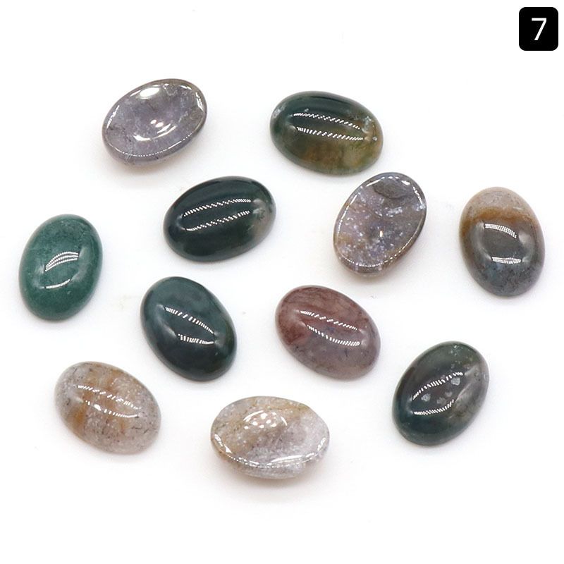 1239-10X14 Superfície de anel em forma de ovo, cristal natural única superfície curva oval geométrica DIY jóias incrustadas com acessórios de pedra solta