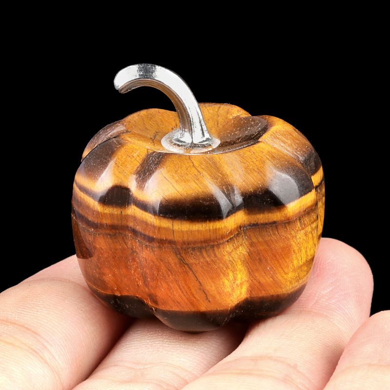 1445-30Mm abóbora, pedra de cristal natural Halloween abóbora de ação de graças ornamento de mesa