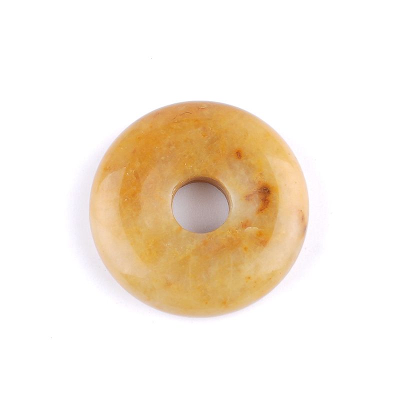 20Mm pingente de fivela de segurança de pedra de ágata de cristal natural, estilo nacional grande buraco redondo acessórios de colar nostálgico de pedra semipreciosa