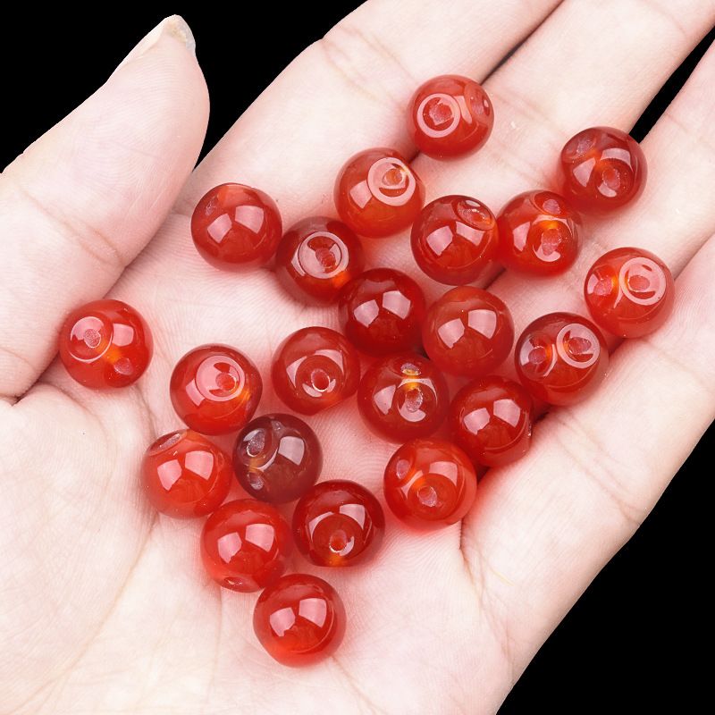 2040-Natural ametista cordão redondo furo lateral fivela de disco de ágata botão de jade Tang roupas Hanfu acessórios de vestuário