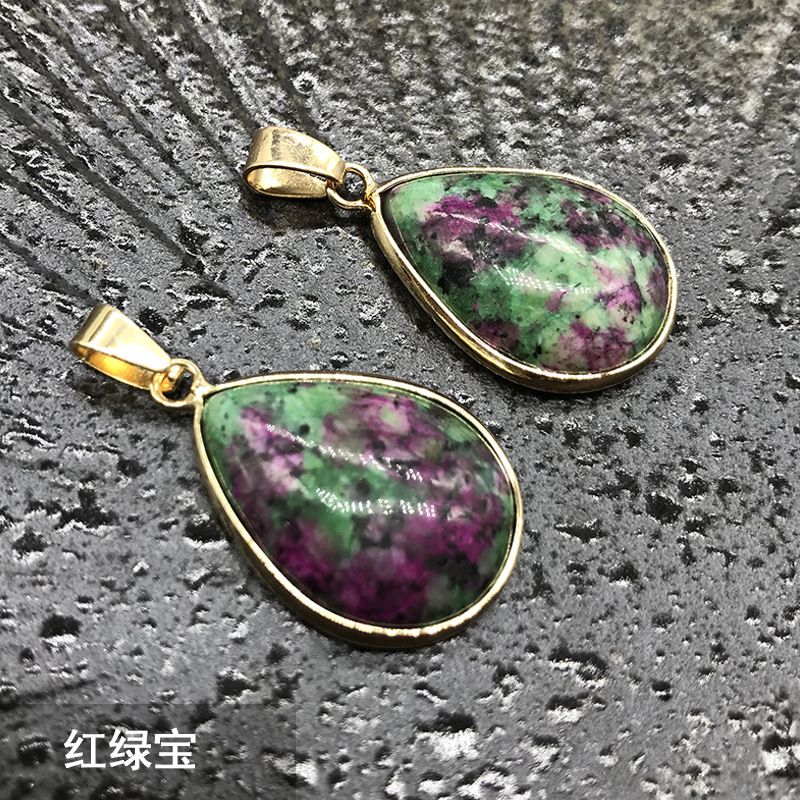 Nova venda quente, pingente de gota de água com bainha de ágata de cristal de ágata, colar de cobre turquesa.