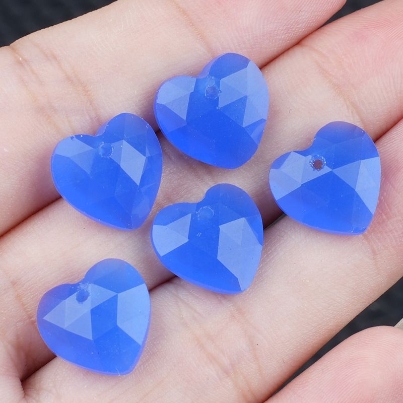 13Mm cristal ágata jade corte amor pingente DIY colar pulseira brincos jóias acessórios material