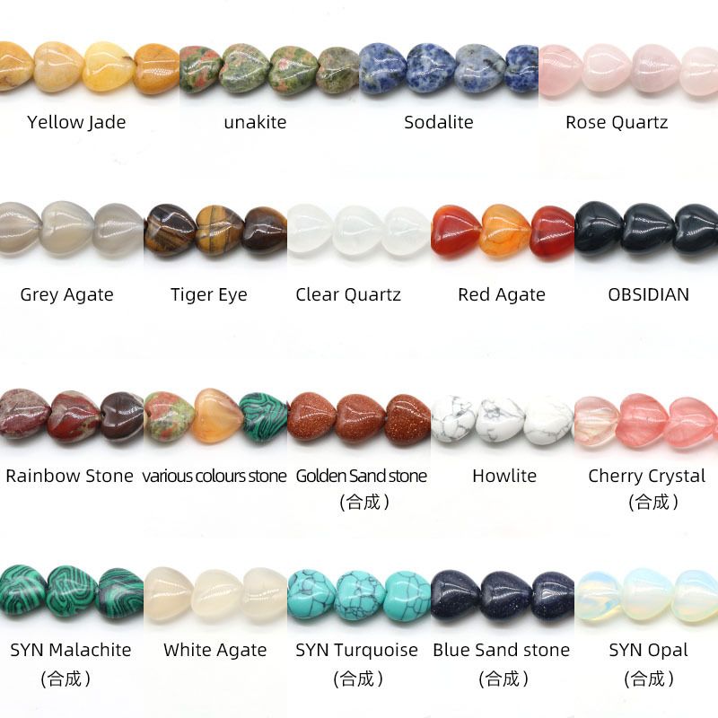 1360-16Mm ágata de cristal de amor pedras semi-preciosas contas soltas pulseira DIY colar brincos acessórios de jóias material