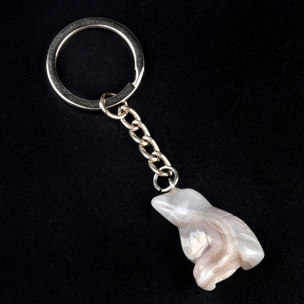 1942-Gravado pássaro chaveiro, cristal ágata pedra gravada animal pingente chaveiro