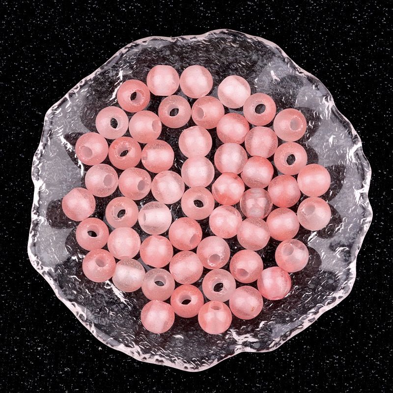 309-Grânulos Macroporosos Cristal Natural Ágata Jade Pedra Macroporosa Grânulos Soltos 8mm Buraco 3mmdiy Tecelagem Acessórios