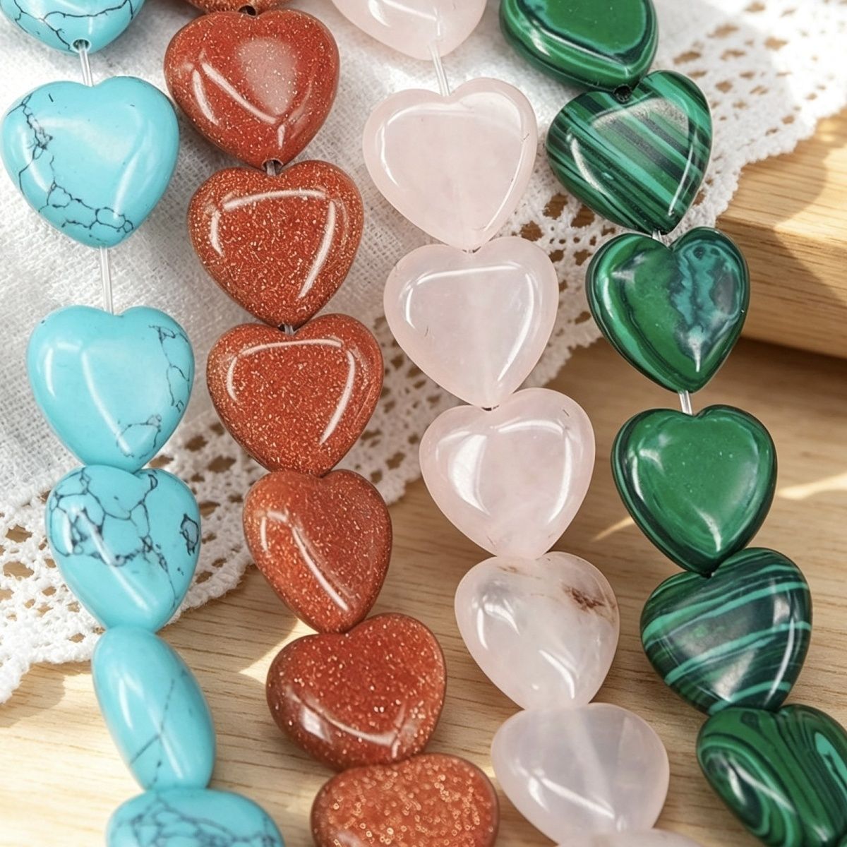 Cristal pedra ágata jade pêssego coração solto contas multi-color trabalho em andamento coração em forma de acessórios de jóias DIY