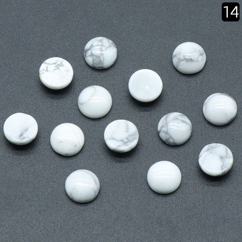 Superfície de anel redonda de 1247-8Mm, superfície de cristal natural única curva redonda geométrica DIY jóias incrustadas com acessórios de pedra solta