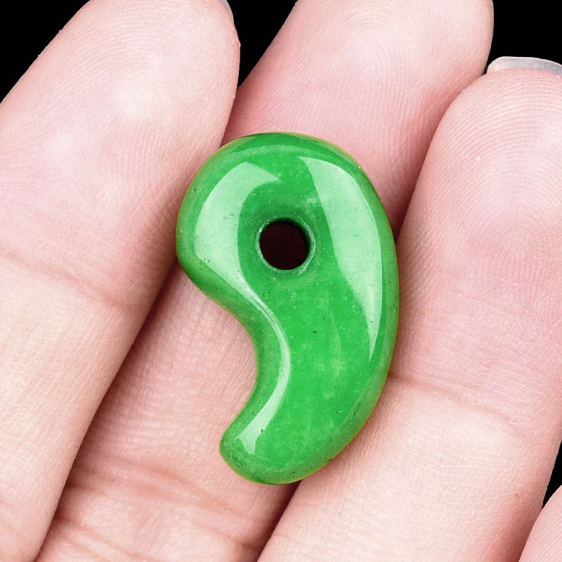 175-Cristal ágata yin e yang gancho jade pingente grande tengu Inuyasha animação pulseira periférica colar acessórios