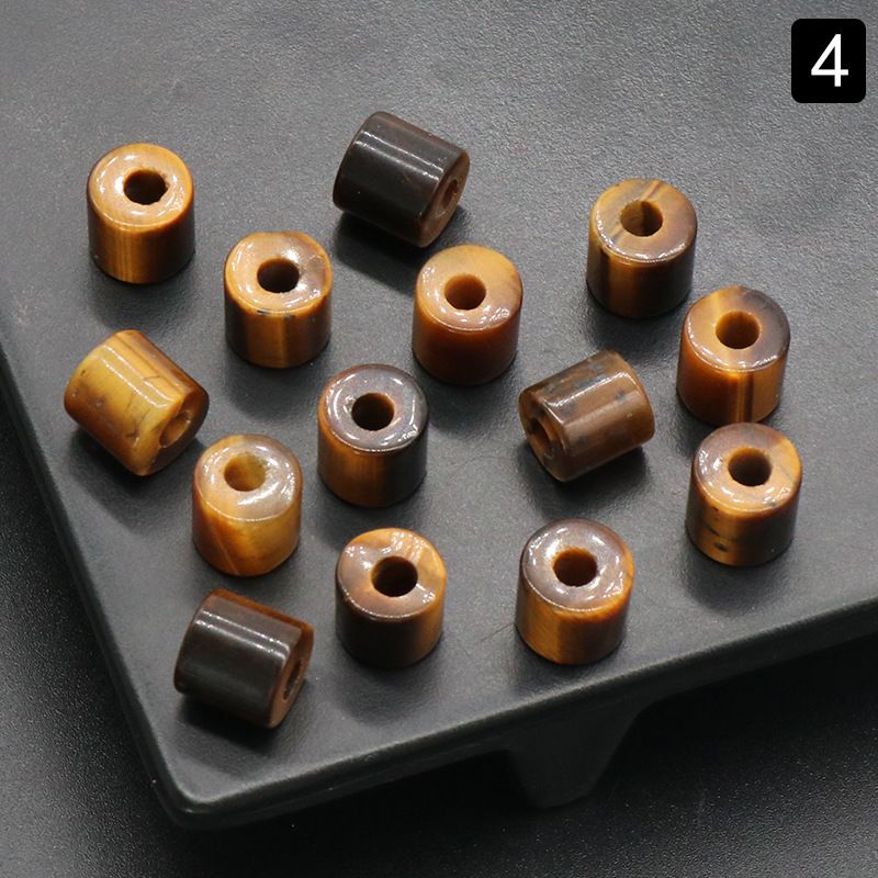 1220-Grandes contas de buraco de cristal natural ágata pedra cilíndrica solta contas 9 × 9mm buraco 3mm acessórios de jóias DIY