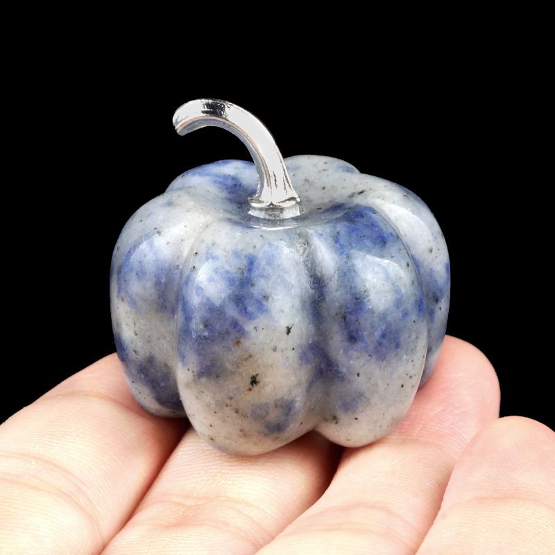 1445-30Mm abóbora, pedra de cristal natural Halloween abóbora de ação de graças ornamento de mesa
