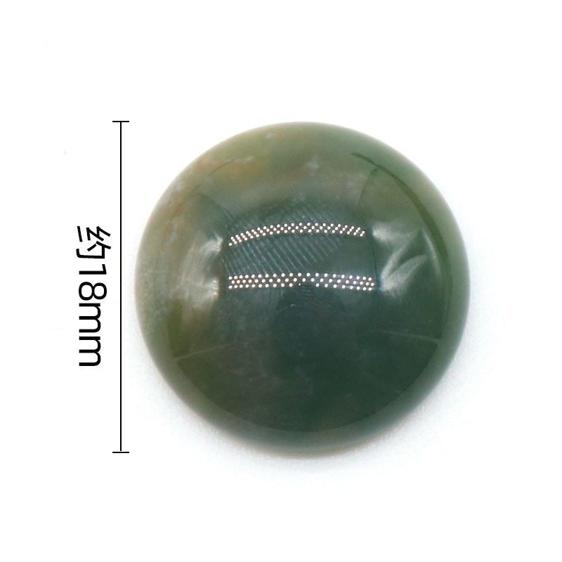 Superfície de anel redondo 1250-18Mm de cristal natural de superfície única curva redonda geométrica DIY jóias incrustadas com acessórios de pedra solta