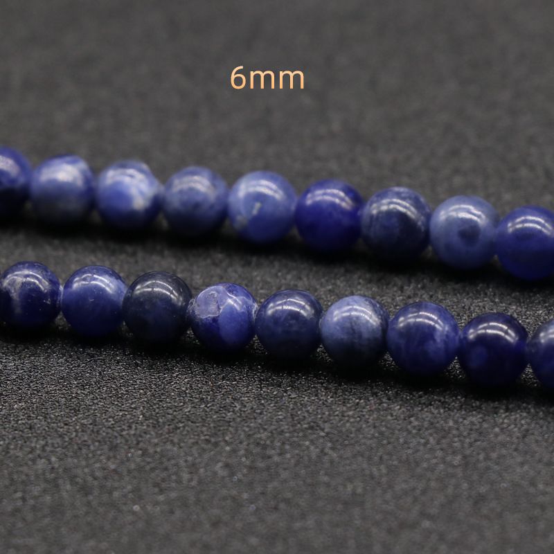 199-Sodalite sodalite contas redondas padrão azul contas soltas DIY pulseira de contas colar acessórios de jóias trabalho em andamento
