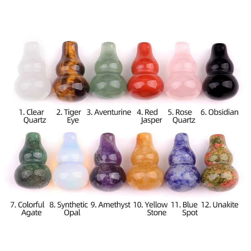 2158-Ágata de cristal 20mm cabaça pequena não porosa contas soltas DIY tecido pequeno cabaça pingente acessórios de jóias