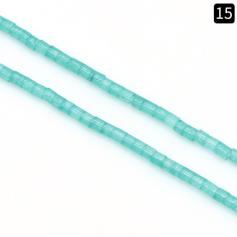1110-Pedra semi-preciosa de ágata de cristal natural 2X2mm cilíndrico frisado DIY pulseira colar brincos material de jóias