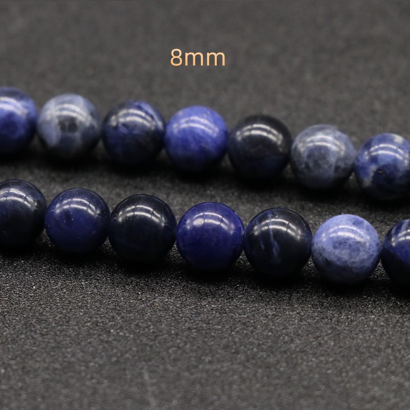 199-Sodalite sodalite contas redondas padrão azul contas soltas DIY pulseira de contas colar acessórios de jóias trabalho em andamento