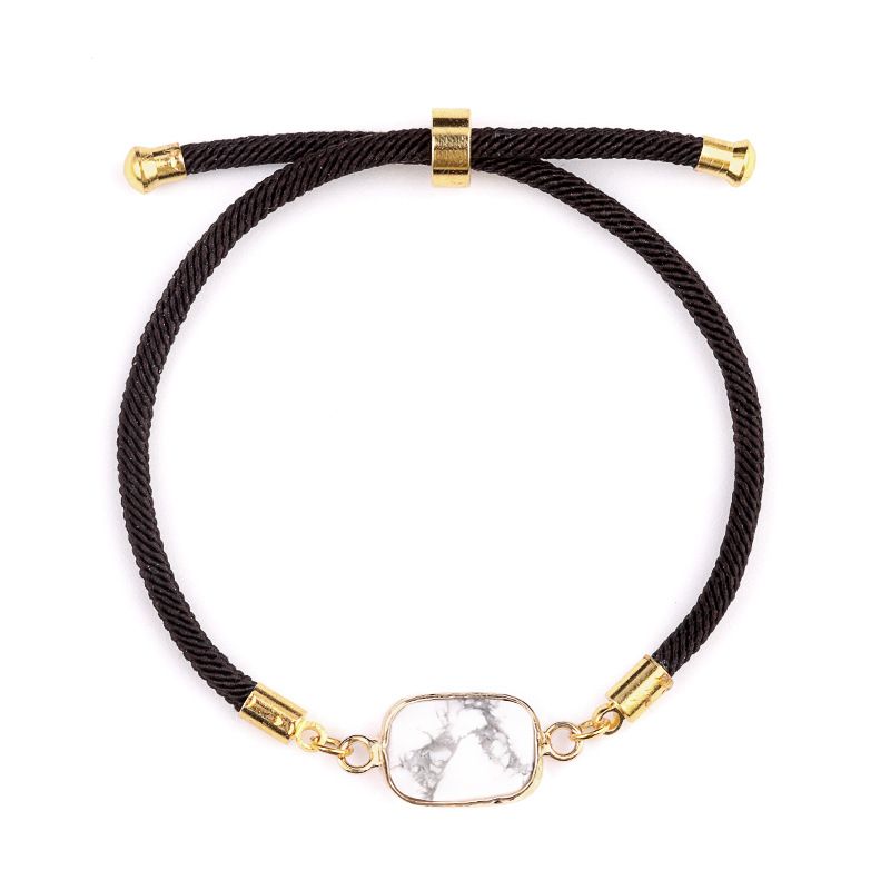 2094-Ametista em pó cristal olho de tigre pedra ajustável pulseira de seção retangular, jóias de venda quente em pontos cênicos