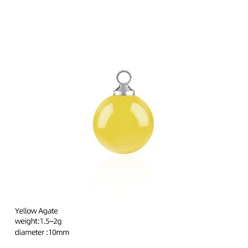 10Mm pingente de bola de pedra natural artesanal brincos pulseira colar de cristal contas soltas redondas acessórios de jóias