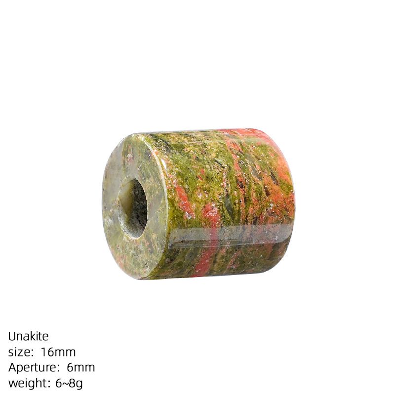 16Mm buraco 6mm cristal natural cilíndrico DIY pulseira colar roupas ágata grande buraco solto talão balde contas acessórios de jóias
