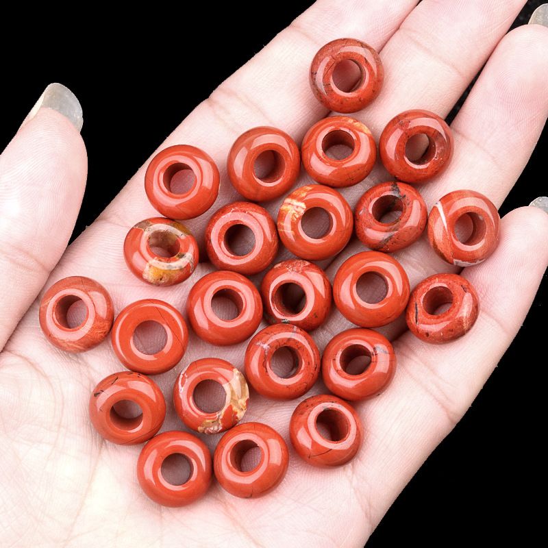 1201-6X12mm buraco 5mm contas de ábaco grande buraco, pedra natural contas de buraco grande acessórios de jóias DIY