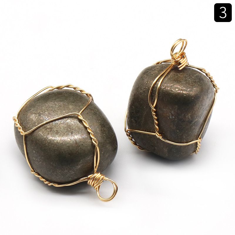 1192-Pingente irregular de enrolamento natural, jade de ágata cristal, acessórios de colar de ametista Dongling verde