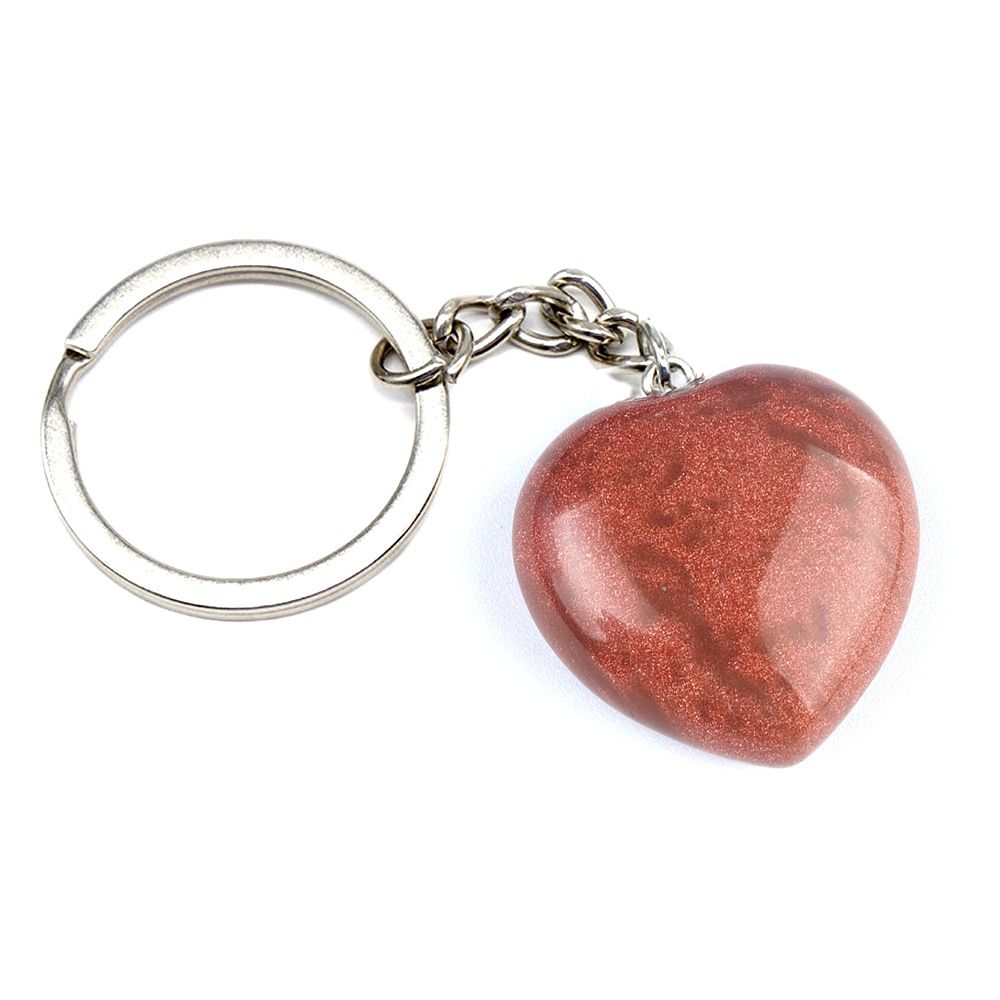 Pedra de ágata de cristal natural 30mm chaveiro do amor, pingente em forma de coração DIY caixa de presente acessórios de jóias