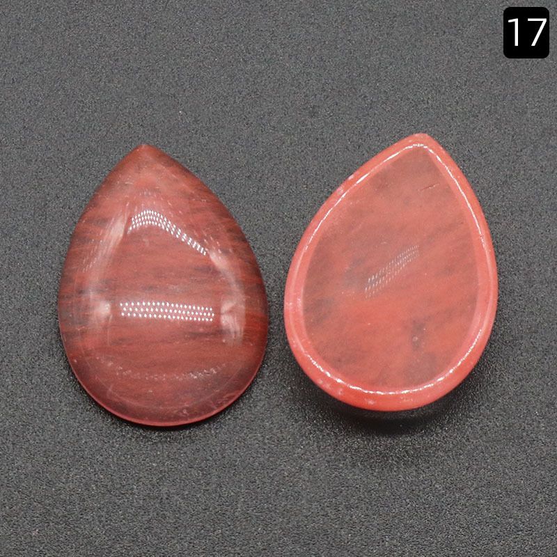 1235-18 × 25 superfície do anel de gota de água, cristal natural única superfície curva geométrica DIY jóias incrustadas com acessórios de pedra solta
