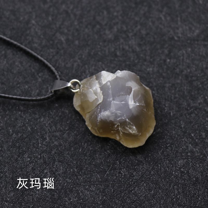 Pingente de pedra áspera, cristal roxo rosa amarelo e branco, olho de tigre Dongling jade pedra de uva, ágata Nanhong.