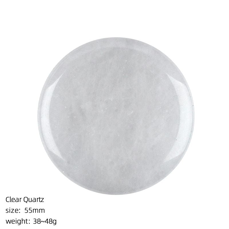 2483 Disco de pedra natural de 55Mm adesivo de geladeira DIY feito à mão suporte de telefone móvel letras material runa acessórios de cristal natural