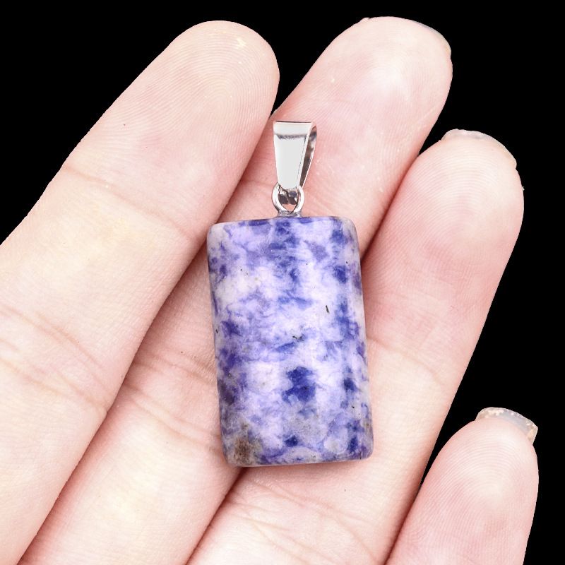 1819-16X24mm cristal ágata jade pingente semicilíndrico, pingente retangular em forma de pão DIY acessórios de jóias