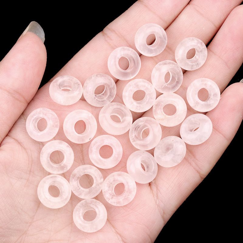 1201-6X12mm buraco 5mm contas de ábaco grande buraco, pedra natural contas de buraco grande acessórios de jóias DIY