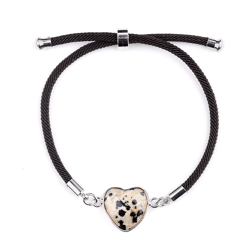 2097-Ametista em pó de cristal ajustável pulseira de amor jade coração pulseira cênica mercadoria