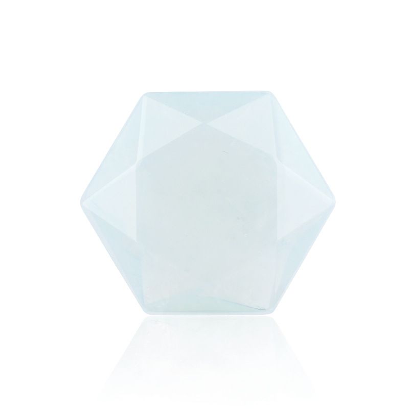 Vendas diretas de fábrica hexagrama de pedra de cristal natural acessórios de jóias ágata dupla face não porosa David estrela alça de pedra nua
