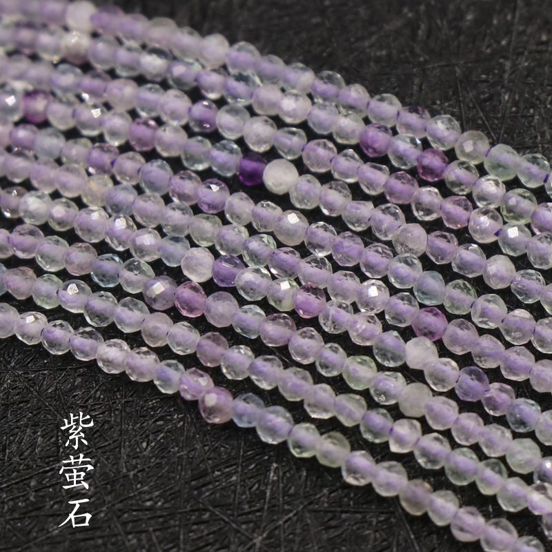 260-Agate cristal de pedra preciosa 2mm corte contas redondas turmalina romã água-marinha contas soltas DIY chapelaria gancho de cabelo borla