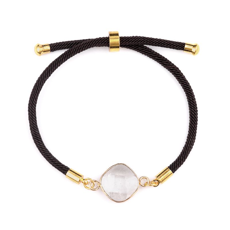 2095-Ametista em pó cristal olho de tigre pedra ajustável pulseira de seção quadrada mercadoria cênica jóias quentes