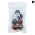 Grande bola de pedra colorida de 25mmchakela, 7 pedras de jade de ágata de cristal natural, ornamento de pedra de ioga de chakra.