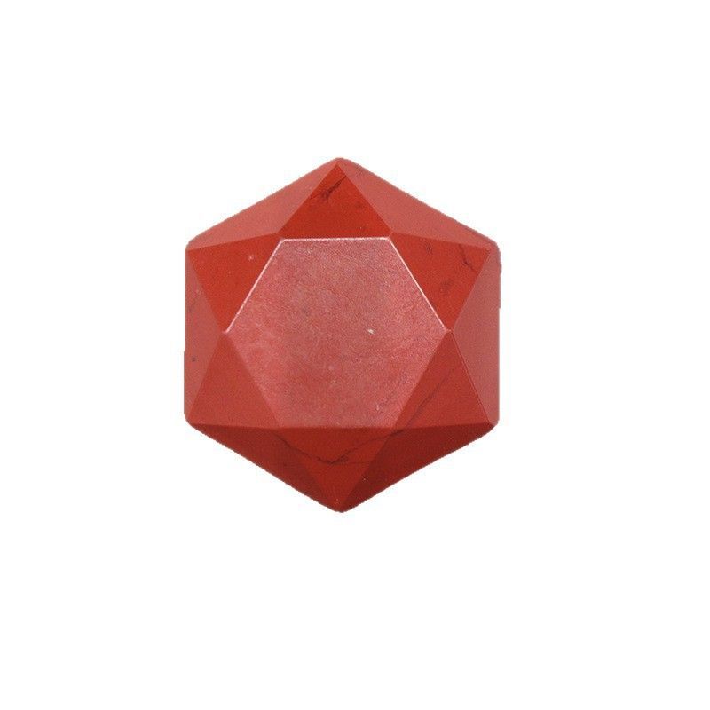 Venda quente de cristal natural pedra semi-preciosa hexagrama jogar pedra solta não porosa ágata poliédrica grande ornamento de satélite