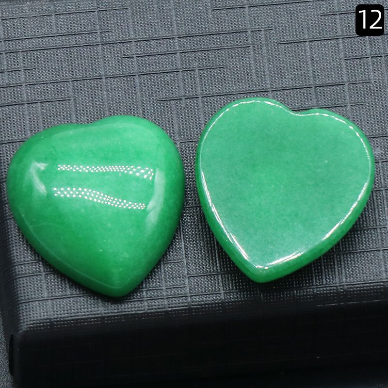 Face de anel em forma de coração 1273-22X25mm, coração único curvado de cristal natural, coração plano de pêssego DIY embutido em pedra solta