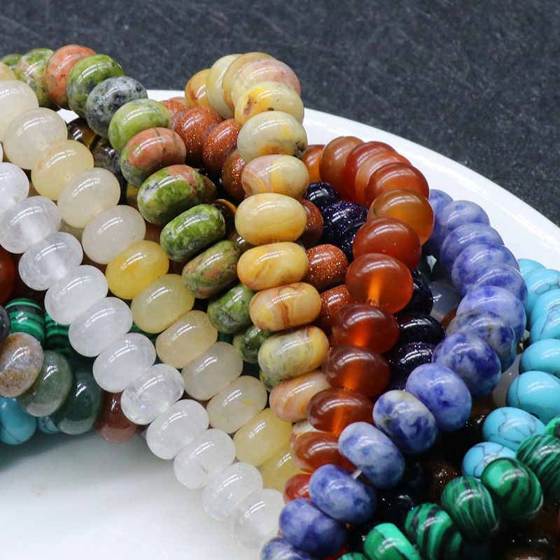 Ágata cristal tigre olho ágata vermelho, conta divisória topázio ábaco DIY jóias contas soltas, acessórios de pedra