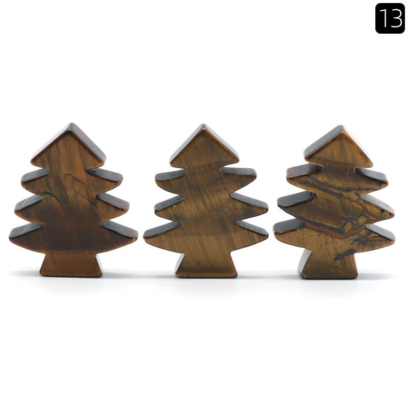 1481-Pedra de cristal natural mini árvore de Natal DIY pinheiro pequena árvore de Natal decoração de Natal pequeno presente
